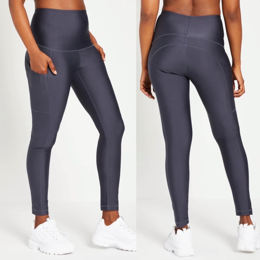 Motherhood FOREVER ACTIVE MATERNITY‎ AND POSTPARTUM LEGGINGS Gray Size Large